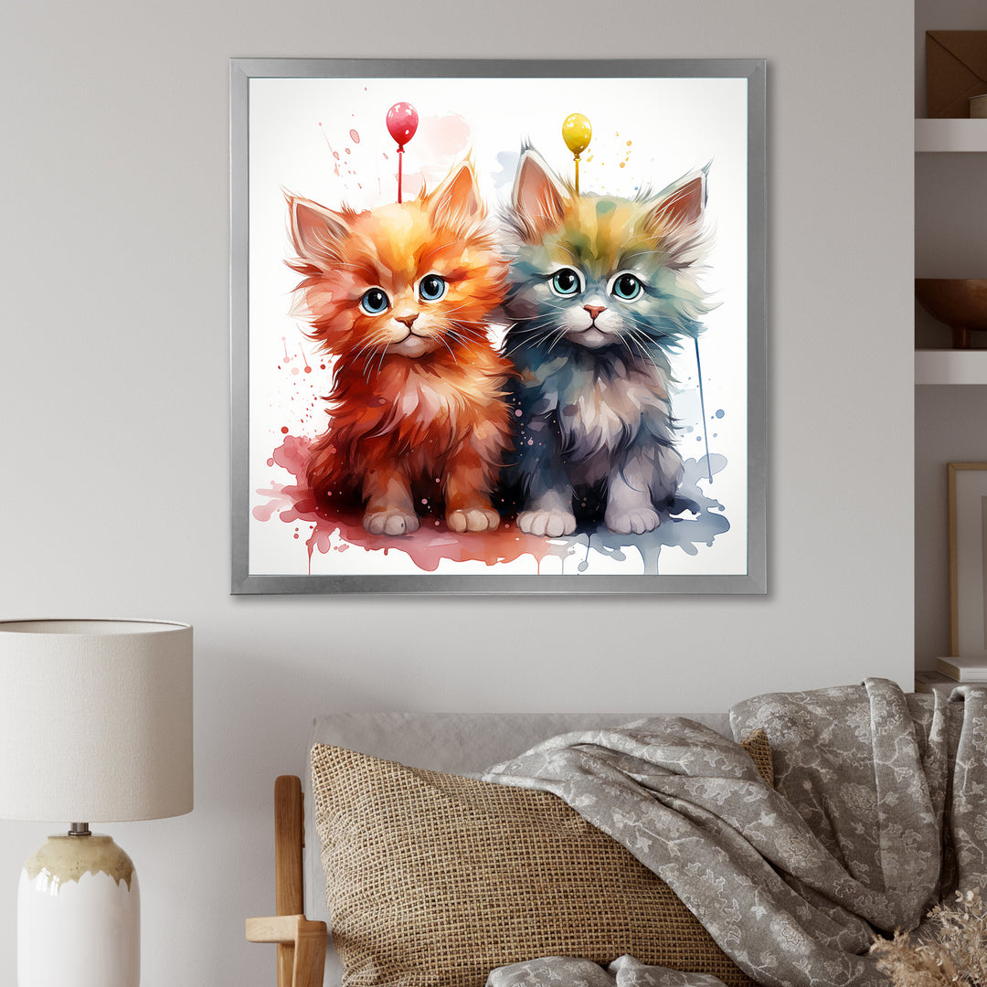 Joyful Kittens Playful Nursery - Animal Nursery Wall Decor