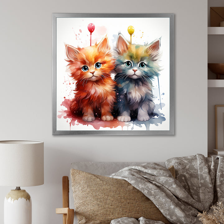 Joyful Kittens Playful Nursery - Animal Nursery Wall Decor