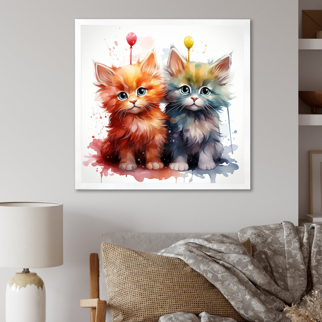 Joyful Kittens Playful Nursery - Animal Nursery Wall Decor