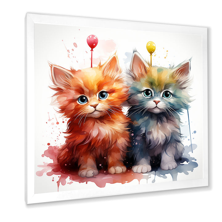 Joyful Kittens Playful Nursery - Animal Nursery Wall Decor