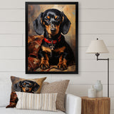 Cute Dog dachshund portrait - Dog Living Room Wall Art