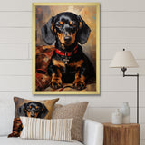 Cute Dog dachshund portrait - Dog Living Room Wall Art