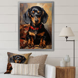 Cute Dog dachshund portrait - Dog Living Room Wall Art