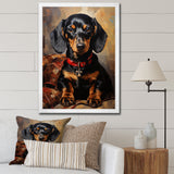 Cute Dog dachshund portrait - Dog Living Room Wall Art