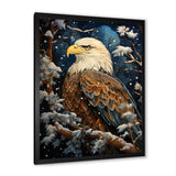 Snowy eagle scene - White Eagle Wall Art