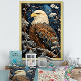 Snowy eagle scene - White Eagle Wall Art