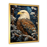 Snowy eagle scene - White Eagle Wall Art