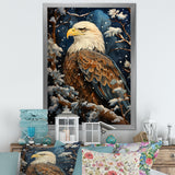 Snowy eagle scene - White Eagle Wall Art