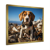 Rescue beagle dog in rocky - Dog Beagle Living Room Wall Art