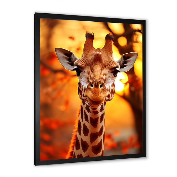 Majestic Giraffe Portrait - Giraffe Bedroom Wall Art