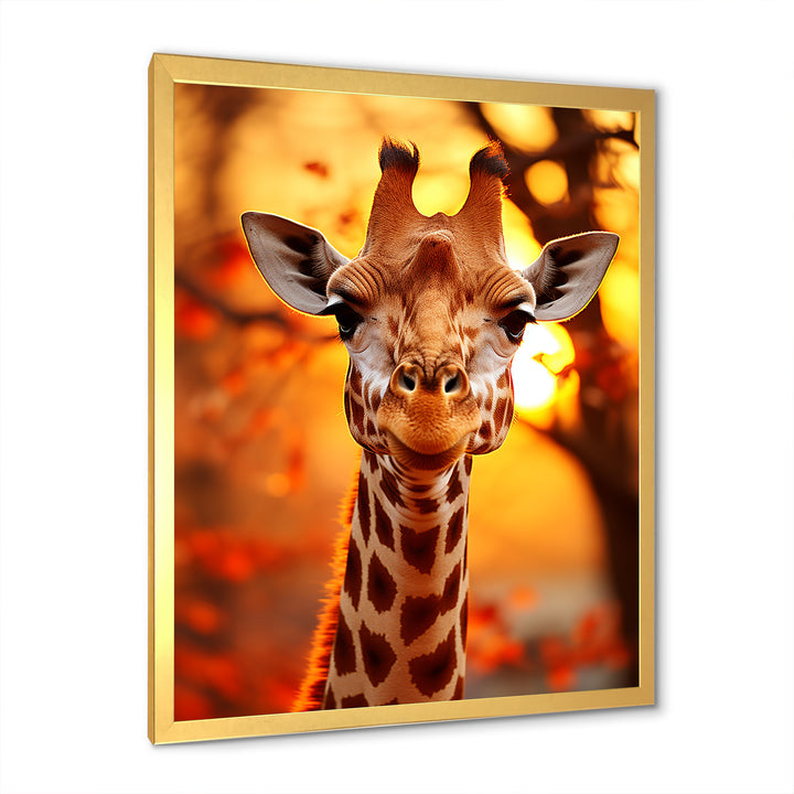 Majestic Giraffe Portrait - Giraffe Bedroom Wall Art
