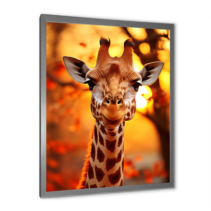 Majestic Giraffe Portrait - Giraffe Bedroom Wall Art