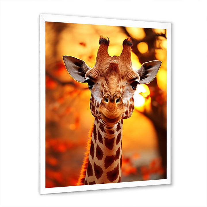 Majestic Giraffe Portrait - Giraffe Bedroom Wall Art