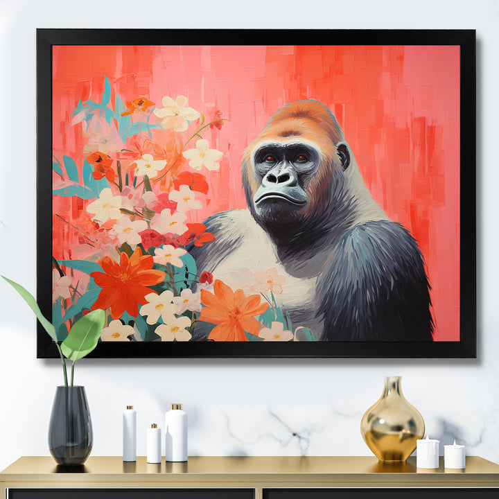 Vibrant Gorilla blooms - Gorilla Wall Art Prints
