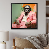 Pink and black Fashion first Gorilla suit - Pink Gorilla Wall Art