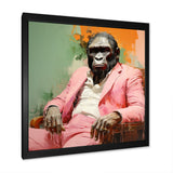 Pink and black Fashion first Gorilla suit - Pink Gorilla Wall Art