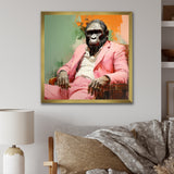 Pink and black Fashion first Gorilla suit - Pink Gorilla Wall Art