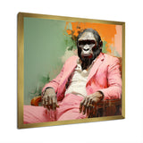 Pink and black Fashion first Gorilla suit - Pink Gorilla Wall Art