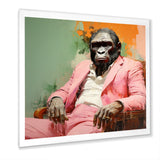 Pink and black Fashion first Gorilla suit - Pink Gorilla Wall Art