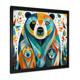 Creative Grizzly Bear Collage - Bear Framed Canvas Art