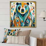 Creative Grizzly Bear Collage - Bear Framed Canvas Art