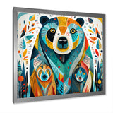 Creative Grizzly Bear Collage - Bear Framed Canvas Art
