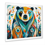 Creative Grizzly Bear Collage - Bear Framed Canvas Art