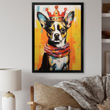 Royal Boston terrier dog - Red Dog Wall Art