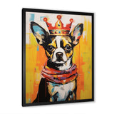 Royal Boston terrier dog - Red Dog Wall Art