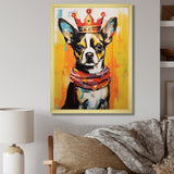 Royal Boston terrier dog - Red Dog Wall Art