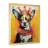 Royal Boston terrier dog - Red Dog Wall Art