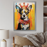 Royal Boston terrier dog - Red Dog Wall Art