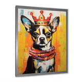 Royal Boston terrier dog - Red Dog Wall Art