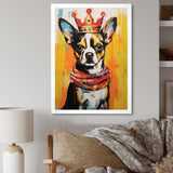 Royal Boston terrier dog - Red Dog Wall Art