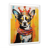 Royal Boston terrier dog - Red Dog Wall Art