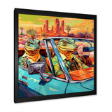 Reptile Riders Alligator and Lizards in Motion - Blue Alligator Wall Art
