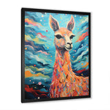 Luminous Llama Radiant Portrait of a Llama - Llama Large Canvas Wall Art