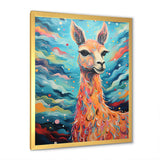 Luminous Llama Radiant Portrait of a Llama - Llama Large Canvas Wall Art