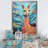 Luminous Llama Radiant Portrait of a Llama - Llama Large Canvas Wall Art
