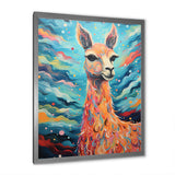 Luminous Llama Radiant Portrait of a Llama - Llama Large Canvas Wall Art