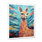 Luminous Llama Radiant Portrait of a Llama - Llama Large Canvas Wall Art