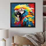 Pop art parrot Macaw portrait - Parrot Living Room Wall Art