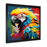 Pop art parrot Macaw portrait - Parrot Living Room Wall Art
