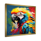 Pop art parrot Macaw portrait - Parrot Living Room Wall Art