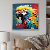 Pop art parrot Macaw portrait - Parrot Living Room Wall Art