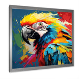 Pop art parrot Macaw portrait - Parrot Living Room Wall Art