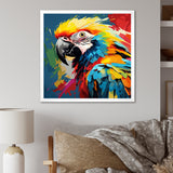 Pop art parrot Macaw portrait - Parrot Living Room Wall Art