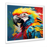 Pop art parrot Macaw portrait - Parrot Living Room Wall Art