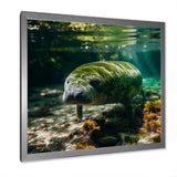 Serene Sea Giant Portrait of a Manatee - Manatee Wall Decor