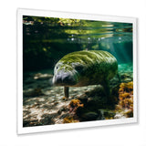 Serene Sea Giant Portrait of a Manatee - Manatee Wall Decor